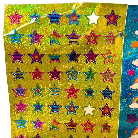 Lisa Frank Stickers Sparkly Rainbow Butterfly Puppy Cats Heart Purple Pink Blue - Picture 13 of 16